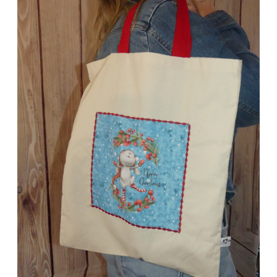 Tote bag de Noël lapin