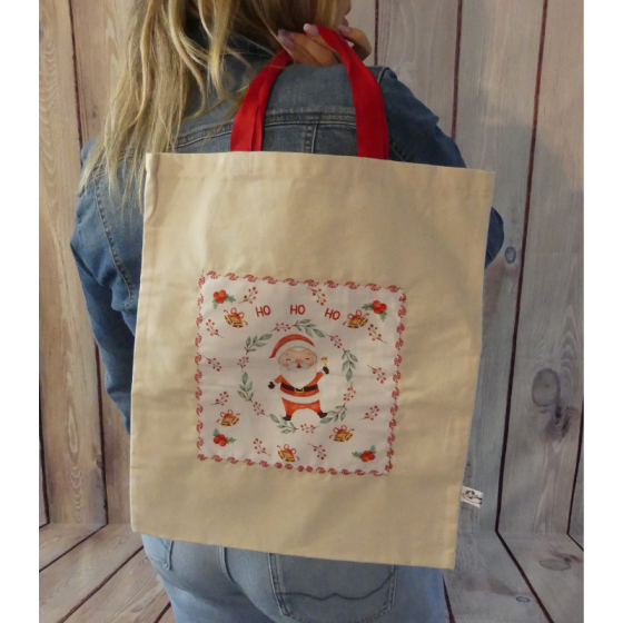 Tote bag de Noël papa Noël