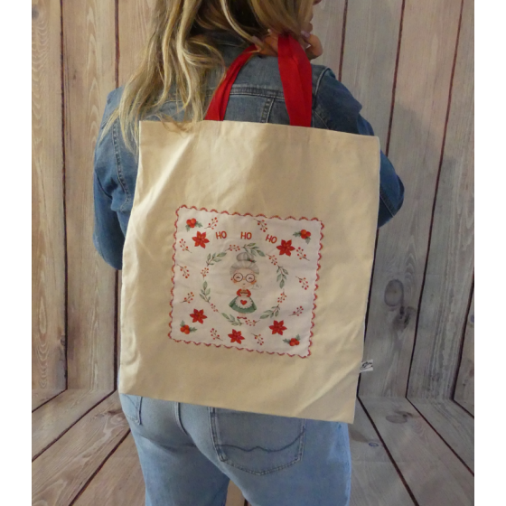 Tote bag de Noël grand-mère